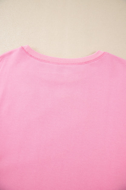 Pink Touch Down Rugby Plus Size Sweatshirt