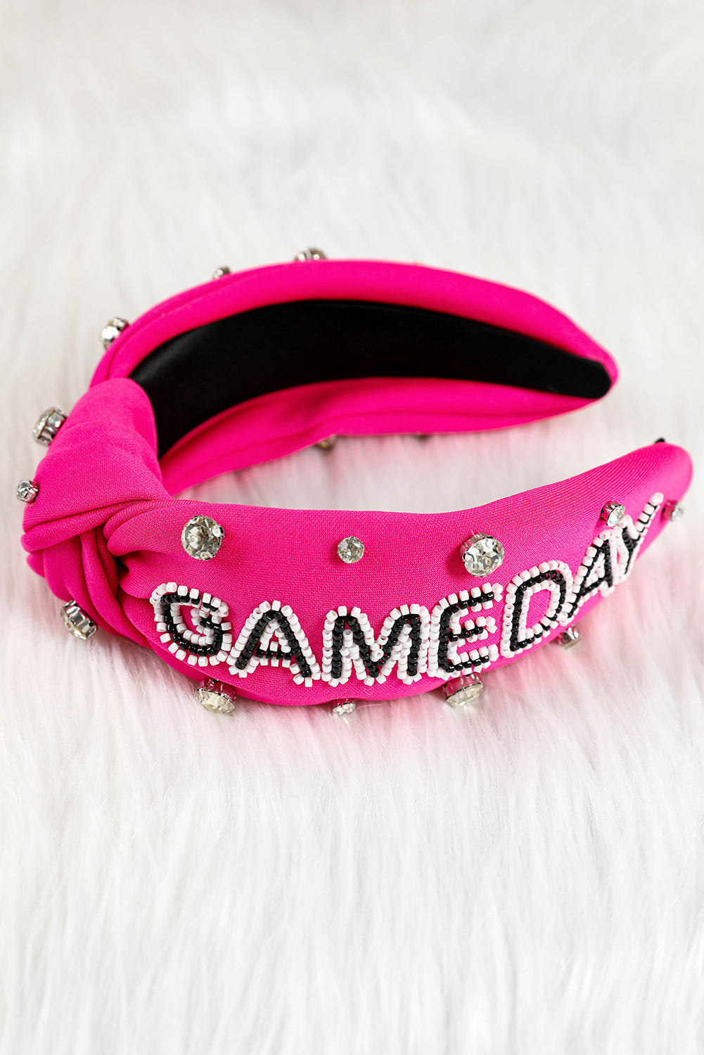 Dark Blue Rhinestone GAMEDAY Pattern Headband