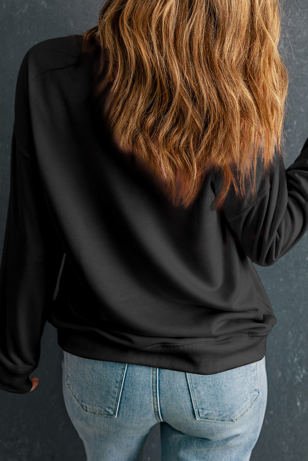 Black Game Day Graphic Pullover Sweatshirt