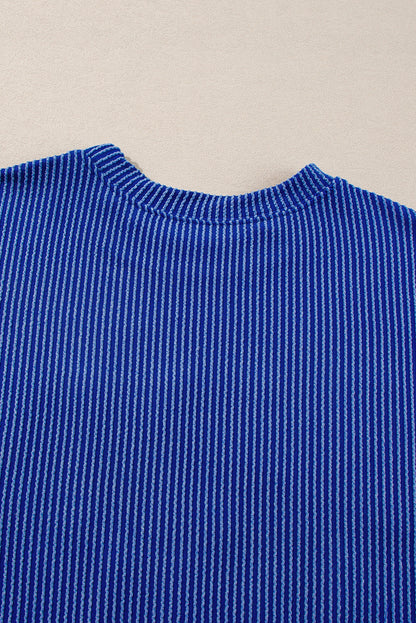 Bluing Corded GAME DAY Graphic Long Sleeve Top